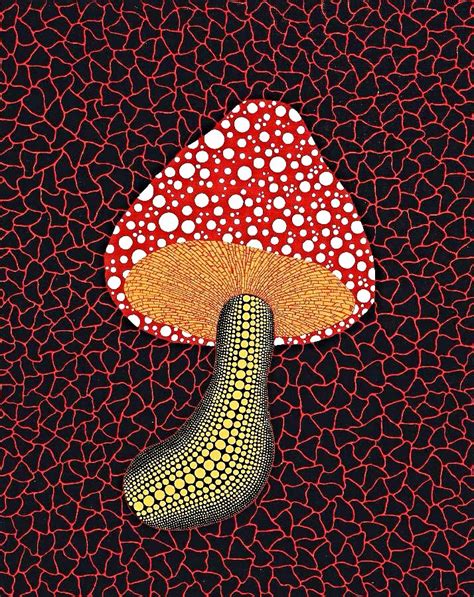 yayoi kusama artwork mushroom